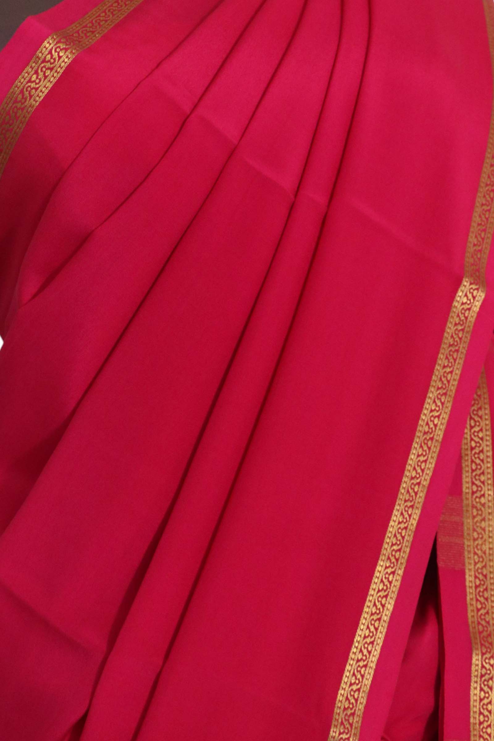 Pure Mysore Crepe Silk Saree AL209086